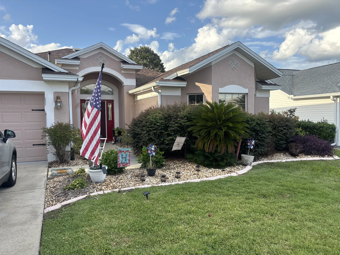 Home entry before hardscaping